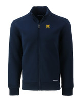 Michigan Wolverines Cutter & Buck Roam Eco Recycled Full Zip Mens Big & Tall Jacket NVBU_MANN_HG 1