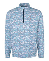 Kansas City Royals Stars & Stripes Cutter & Buck Traverse Stretch Camo Print Eco Quarter Zip Mens Pullover IND_MANN_HG 1