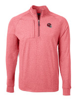 Kansas City Chiefs NFL Helmet Cutter & Buck Adapt Eco Knit Heather Mens Quarter Zip Pullover CRH_MANN_HG 1