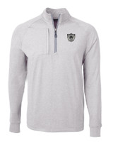 Las Vegas Raiders Historic Cutter & Buck Adapt Eco Knit Heather Mens Quarter Zip Pullover POH_MANN_HG 1