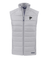 Atlanta Falcons Mono Cutter & Buck Evoke Hybrid Eco Softshell Recycled Mens Full Zip Vest CNC_MANN_HG 1