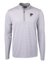 Atlanta Falcons Mono Cutter & Buck Virtue Eco Pique Micro Stripe Recycled Mens Big & Tall Quarter Zip POLWH_MANN_HG 1