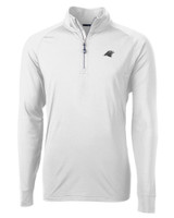 Carolina Panthers Mono Cutter & Buck Adapt Eco Knit Stretch Recycled Mens Quarter Zip Pullover WH_MANN_HG 1