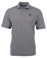 Atlanta Falcons Mono Cutter & Buck Virtue Eco Pique Stripe Recycled Mens Polo BL_MANN_HG 1