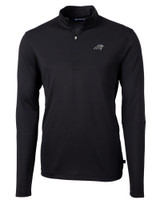 Carolina Panthers Mono Cutter & Buck Virtue Eco Pique Recycled Quarter Zip Mens Big & Tall Pullover BL_MANN_HG 1