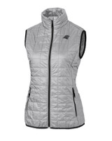 Carolina Panthers Mono Cutter & Buck Rainier PrimaLoft® Womens Eco Insulated Full Zip Puffer Vest POL_MANN_HG 1