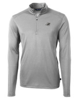 Miami Dolphins Mono Cutter & Buck Virtue Eco Pique Recycled Quarter Zip Mens Pullover POL_MANN_HG 1