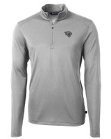 Jacksonville Jaguars Mono Cutter & Buck Virtue Eco Pique Recycled Quarter Zip Mens Pullover POL_MANN_HG 1