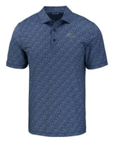 Denver Broncos Mono Cutter & Buck Pike Eco Pebble Print Stretch Recycled Mens Polo NVBW_MANN_HG 1