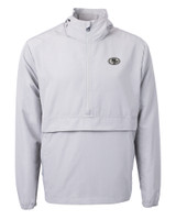 San Francisco 49ers Mono Cutter & Buck Charter Eco Recycled Mens Anorak Jacket POL_MANN_HG 1