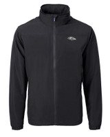 Baltimore Ravens Mono Cutter & Buck Charter Eco Knit Recycled Big & Tall Full-Zip Jacket BL_MANN_HG 1