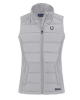Indianapolis Colts Mono Cutter & Buck Evoke Hybrid Eco Softshell Recycled Womens Full Zip Vest CNC_MANN_HG 1