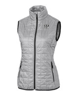 Cincinnati Bengals Mono Cutter & Buck Rainier PrimaLoft® Womens Eco Insulated Full Zip Puffer Vest POL_MANN_HG 1