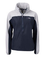 Seattle Seahawks Mono Cutter & Buck Charter Eco Recycled Womens Anorak Jacket NVPOL_MANN_HG 1