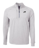 Buffalo Bills Mono Cutter & Buck Adapt Eco Knit Heather Mens Big & Tall Quarter Zip Pullover POH_MANN_HG 1