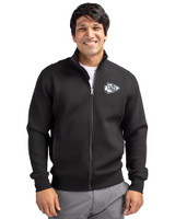 Kansas City Chiefs Mono Cutter & Buck Roam Eco Recycled Full Zip Mens Big & Tall Jacket Black Front