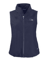 Seattle Seahawks Mono Cutter & Buck Charter Eco Recycled Full-Zip Womens Vest NVBU_MANN_HG 1