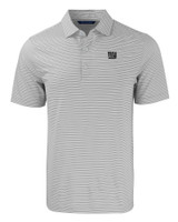 New York Giants Mono Cutter & Buck Forge Eco Double Stripe Stretch Recycled Mens Polo POLWH_MANN_HG 1