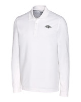 Baltimore Ravens Mono Cutter & Buck Advantage Tri-Blend Pique Mens Long Sleeve Polo WH_MANN_HG 1