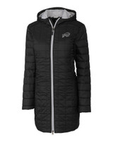 Buffalo Bills Mono Cutter & Buck Rainier PrimaLoft®  Womens Eco Insulated Hooded Long Coat BL_MANN_HG 1