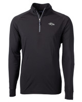 Baltimore Ravens Mono Cutter & Buck Adapt Eco Knit Stretch Recycled Mens Quarter Zip Pullover BL_MANN_HG 1