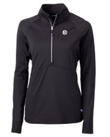 Pittsburgh Steelers Mono Cutter & Buck Adapt Eco Knit Stretch Recycled Womens Half Zip Pullover BL_MANN_HG 1