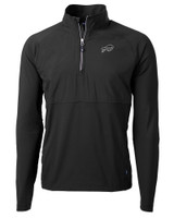 Buffalo Bills Mono Cutter & Buck Adapt Eco Knit Hybrid Recycled Mens Quarter Zip BL_MANN_HG 1