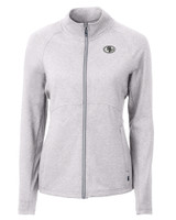 San Francisco 49ers Mono Cutter & Buck Adapt Eco Knit Heather Recycled Womens Full Zip POH_MANN_HG 1