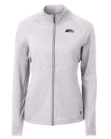 Seattle Seahawks Mono Cutter & Buck Adapt Eco Knit Heather Recycled Womens Full Zip POH_MANN_HG 1