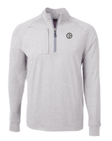 Pittsburgh Steelers Mono Cutter & Buck Adapt Eco Knit Heather Mens Quarter Zip Pullover POH_MANN_HG 1