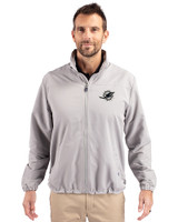 Miami Dolphins Mono Cutter & Buck Charter Eco Recycled Mens Full-Zip Jacket POL_PRO_HG 