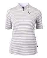 Indianapolis Colts Mono Cutter & Buck Virtue Eco Pique Stripe Recycled Womens Top POL_MANN_HG 1