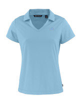Detroit Lions Mono Cutter & Buck Daybreak Eco Recycled Womens V-neck Polo Atlas Light Blue Mannequin