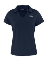 Seattle Seahawks Mono Cutter & Buck Daybreak Eco Recycled Womens V-neck Polo NVBU_MANN_HG 1