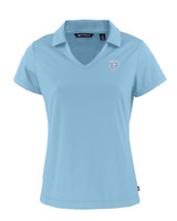 Chicago Bears Mono Cutter & Buck Daybreak Eco Recycled Womens V-neck Polo Atlas Light Blue Mannequin