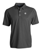 Pittsburgh Steelers Mono Cutter & Buck Pike Eco Symmetry Print Stretch Recycled Mens Big & Tall Polo BLWH_MANN_HG 1