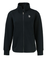 Minnesota Vikings Mono Cutter & Buck Roam Eco Full Zip Recycled Womens Jacket BL_MANN_HG 1