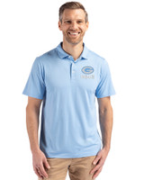 Green Bay Packers Mono Cutter & Buck Coastline Epic Comfort Recycled Mens Polo Atlas Light Blue Front