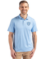  Las Vegas Raiders Mono Cutter & Buck Coastline Epic Comfort Recycled Mens Polo Atlas Light Blue Front