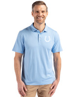 Indianapolis Colts Monochromatic Cutter & Buck Coastline Recycled Double Peached Mens Polo Atlas Light Blue Front