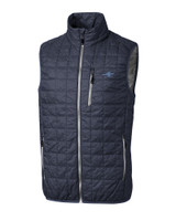 James Clemens High School Cutter & Buck Rainier Recycled Insulated Puffer Mens Big & Tall Full Zip Vest Anthracite Melange Mannequin