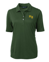 Mountain Brook High School Cutter & Buck Virtue Recycled Featherlight Pique Womens Polo Hunter Green Mannequin