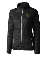 Mountain Brook High School - Cutter & Buck Rainier Recycled Insulated Puffer Womens Full Zip Jacket Black Mannequin