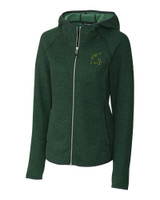 Mountain Brook High School - Cutter & Buck Mainsail Sweater-Knit Womens Full Zip Hooded Jacket Hunter Heather Mannequin