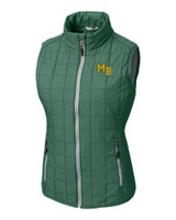 Mountain Brook High School Cutter & Buck Rainier Recycled Insulated Puffer Womens Full Zip Vest Hunter Melange Mannequin