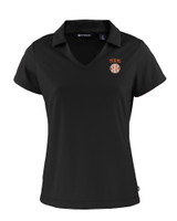 Texas Longhorns SEC Cutter & Buck Daybreak Eco Recycled Womens V-neck Polo Black Mannequin