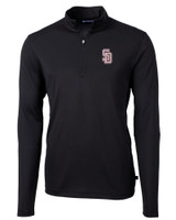 Marjory Stoneman Douglas High School Cutter & Buck Virtue Eco Pique Recycled Quarter Zip Mens Pullover BL_MANN_HG 1