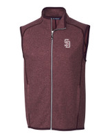 Marjory Stoneman Douglas High School Cutter & Buck Mainsail Sweater-Knit Mens Full Zip Vest BRH_MANN_HG 1