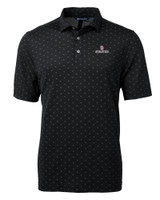 Marjory Stoneman Douglas High School -  Cutter & Buck Virtue Recycled Tile Print Featherlight Pique Mens  Polo Black Mannequin