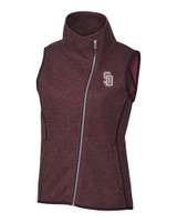 Marjory Stoneman Douglas High School Cutter & Buck Mainsail Sweater Knit Womens Asymmetrical Vest BRH_MANN_HG 1